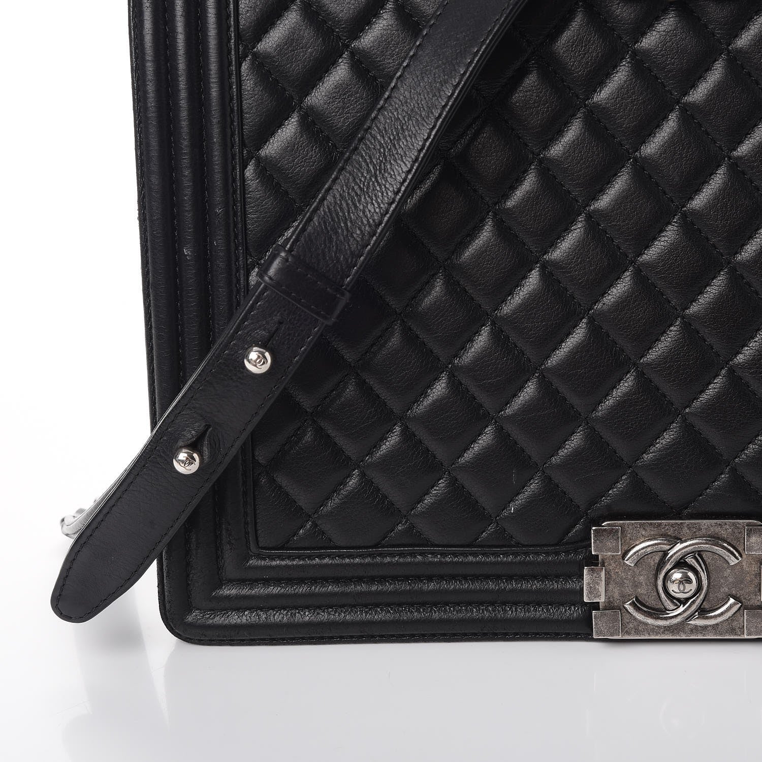 Chanel Calfskin Quilted Large Boy Flap Black 12 of 13
