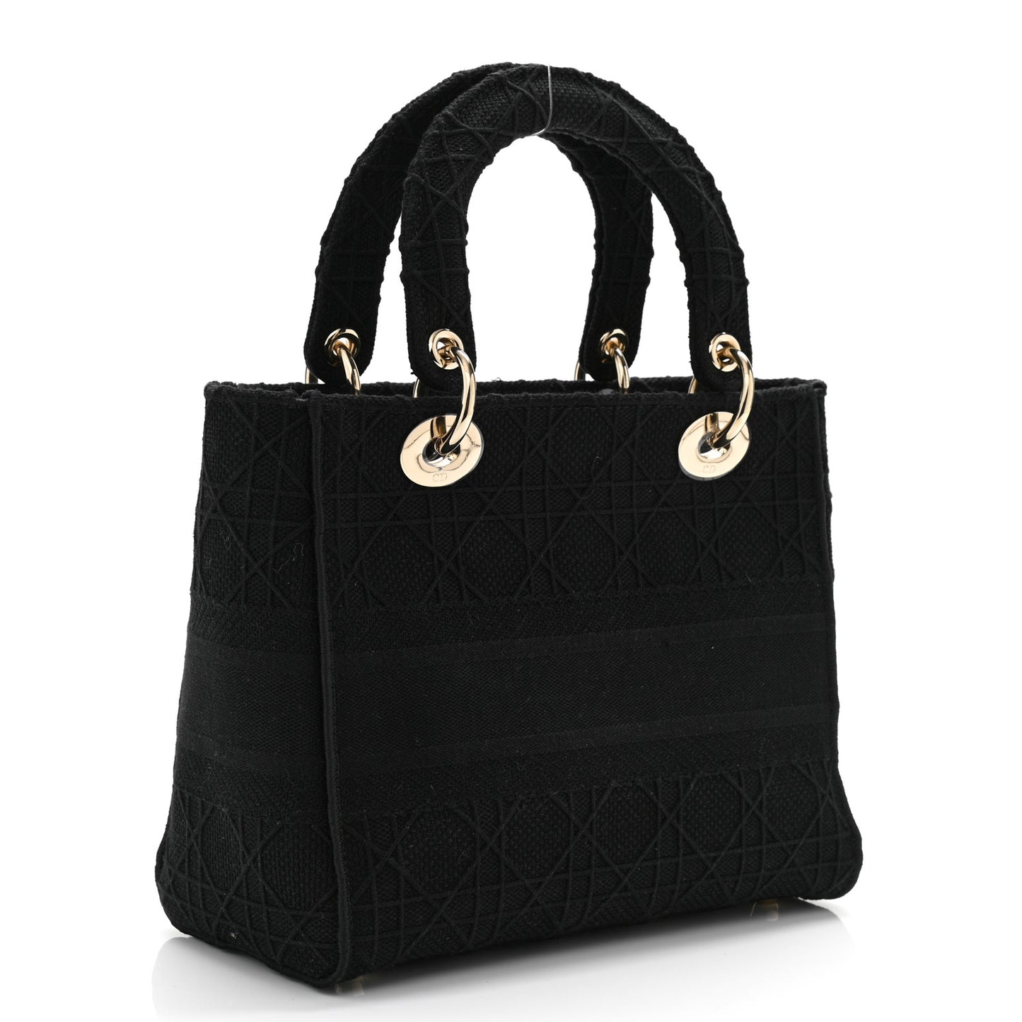 Canvas Embroidered Cannage Medium Lady D-Lite Black