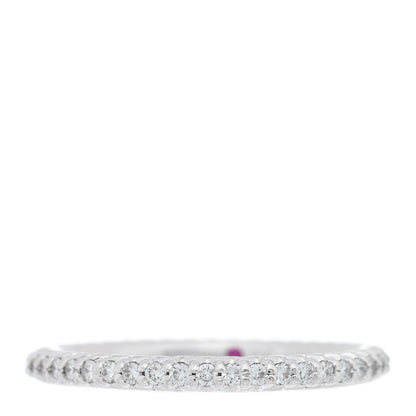 Roberto Coin 18K White Gold Diamond Micro Pave Eternity Band Ring 53 6.25 1 of 4