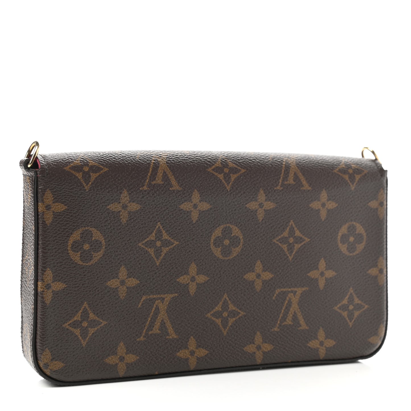 Monogram Pochette Felicie Chain Wallet Fuchsia