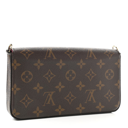 Louis Vuitton Monogram Pochette Felicie Chain Wallet Fuchsia 3 of 9