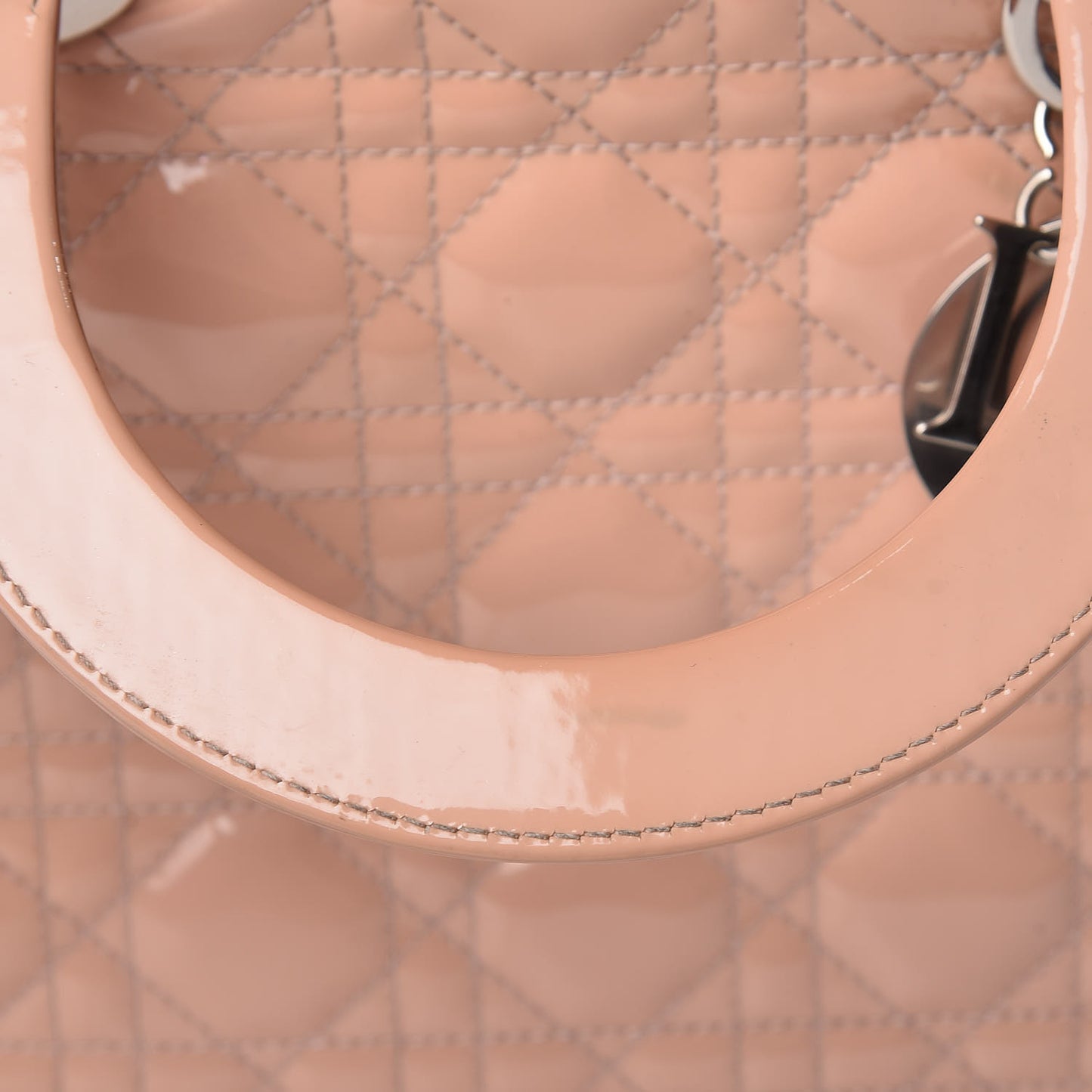 Patent Cannage Large Lady Dior Light Pink