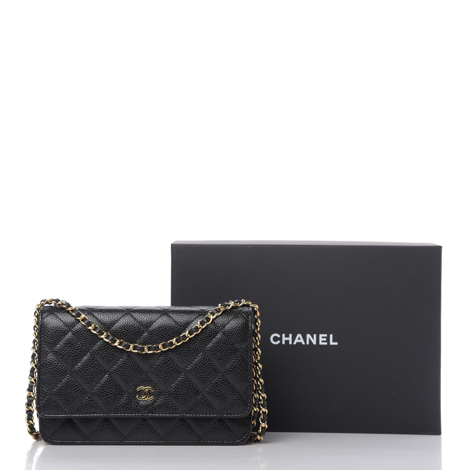 Chanel Caviar Quilted Wallet On Chain WOC Black 11 of 11