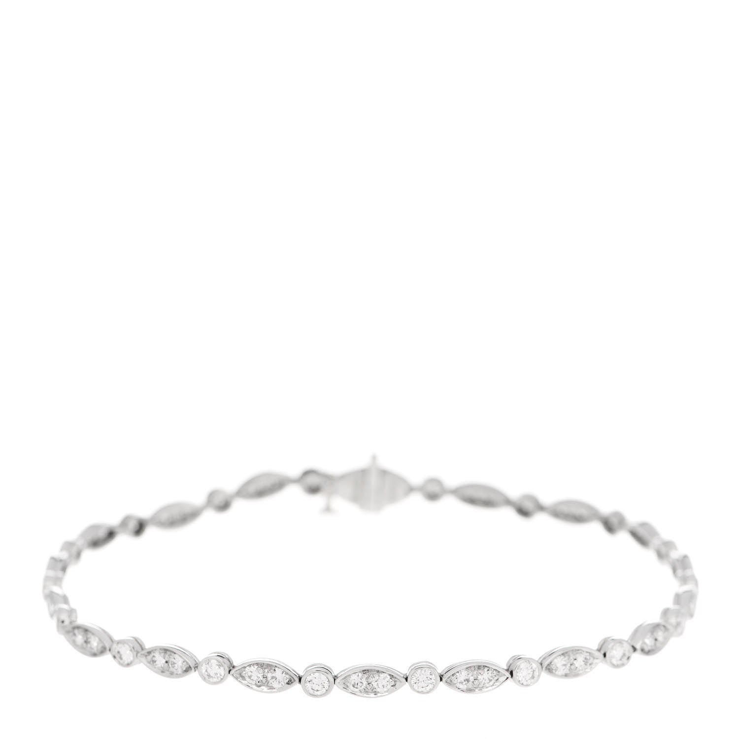 Tiffany Platinum Diamond Jazz Tennis Bracelet 1 of 4
