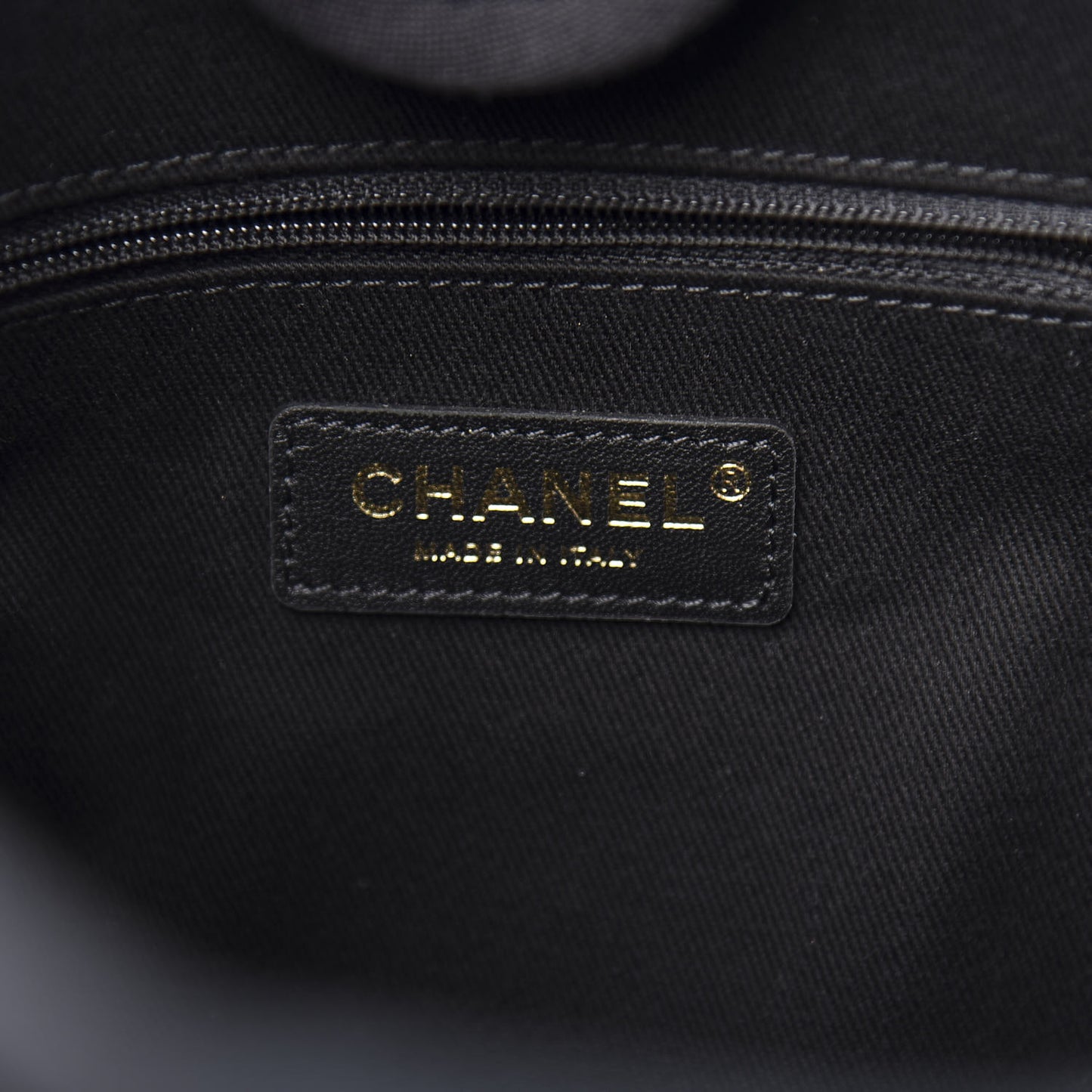 Mixed Fibers Calfskin Mini Deauville Tote Black