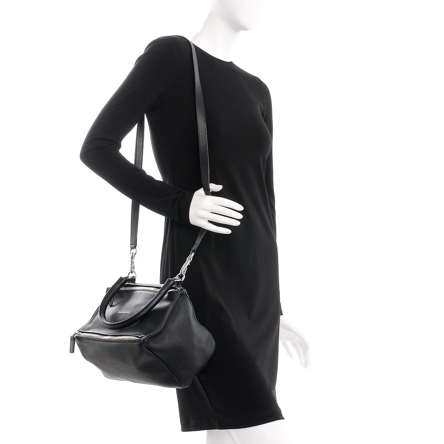 Sugar Goatskin Small Pandora Black