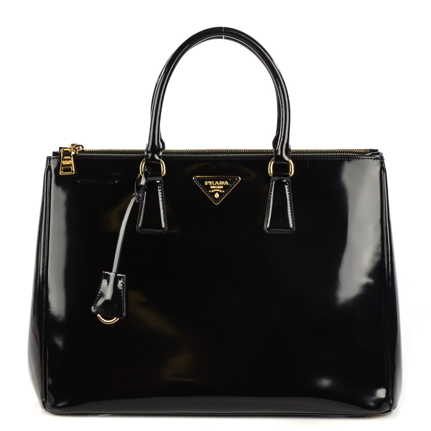 Spazzolato Large Double Zip Tote Black