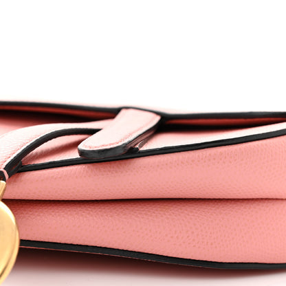 Christian Dior Grained Calfskin Mini Saddle Bag Pink 10 of 12