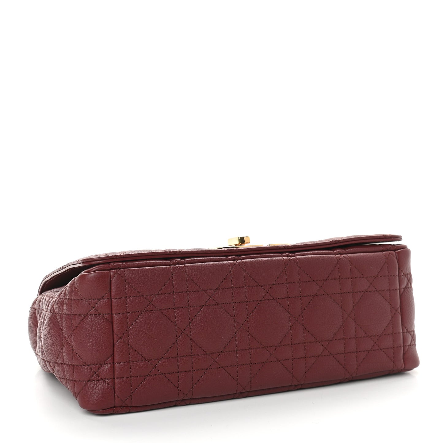 Calfskin Cannage Medium Caro Bag Brick Red