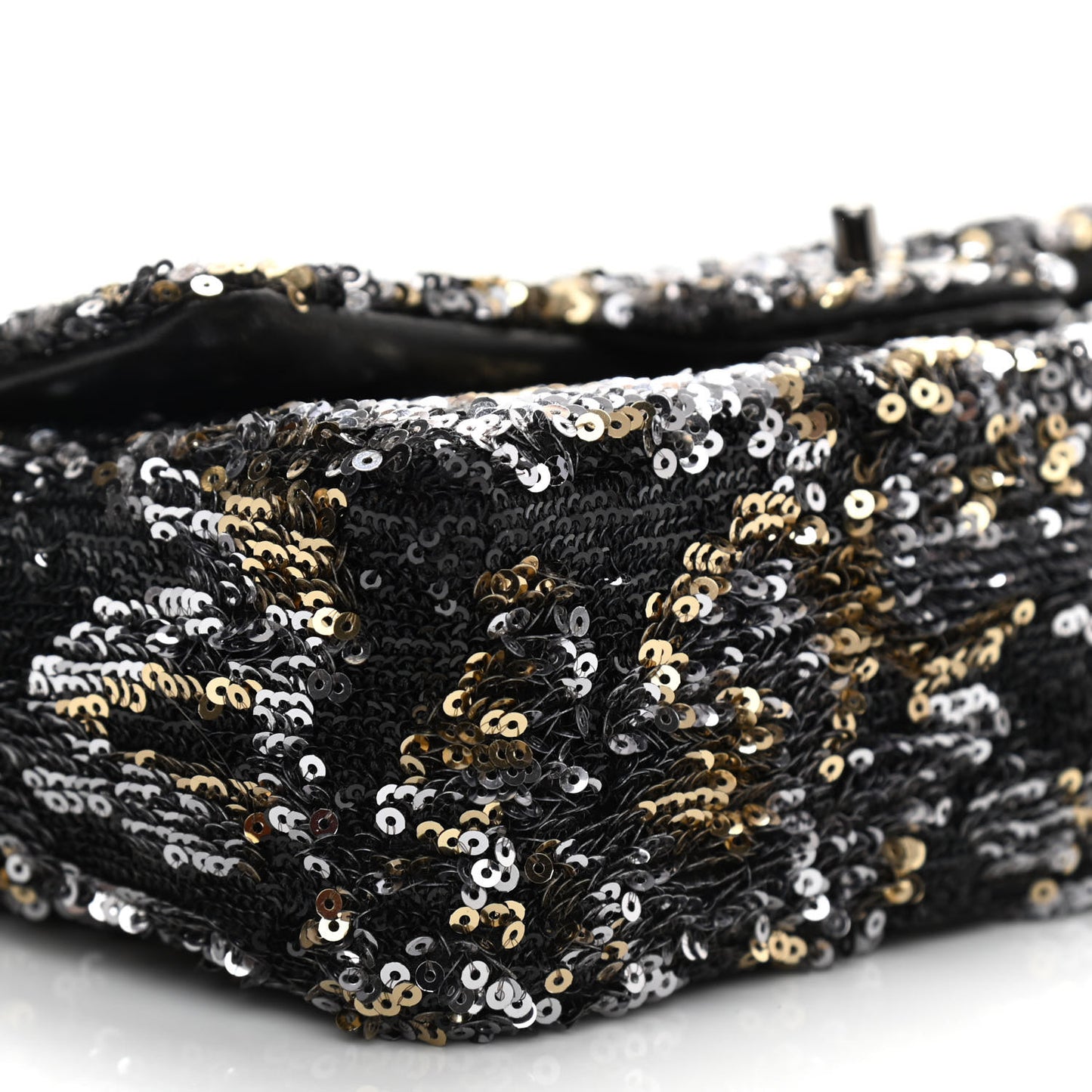 Sequin Mini Rectangular Flap Gold Silver