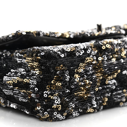 Chanel Sequin Mini Rectangular Flap Gold Silver 9 of 10