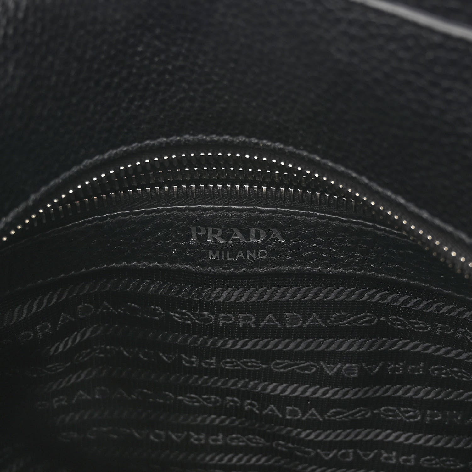 Prada Vitello Phenix Logo Hobo Black 6 of 9