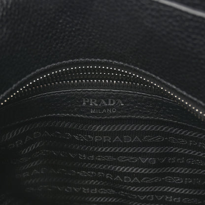 Prada Vitello Phenix Logo Hobo Black 6 of 9
