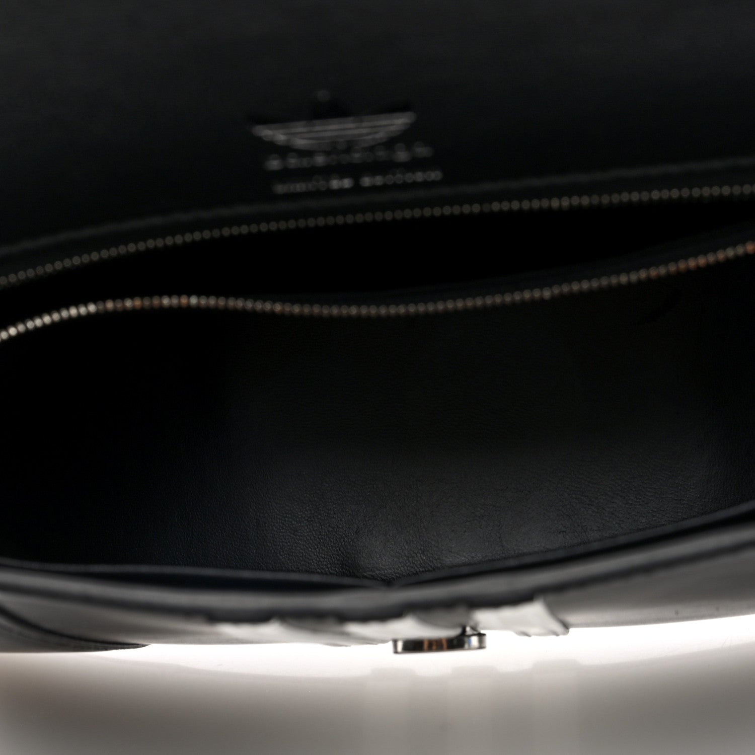 Balenciaga X ADIDAS Shiny Box Calfskin Medium Hourglass Top Handle Bag Black White 5 of 9