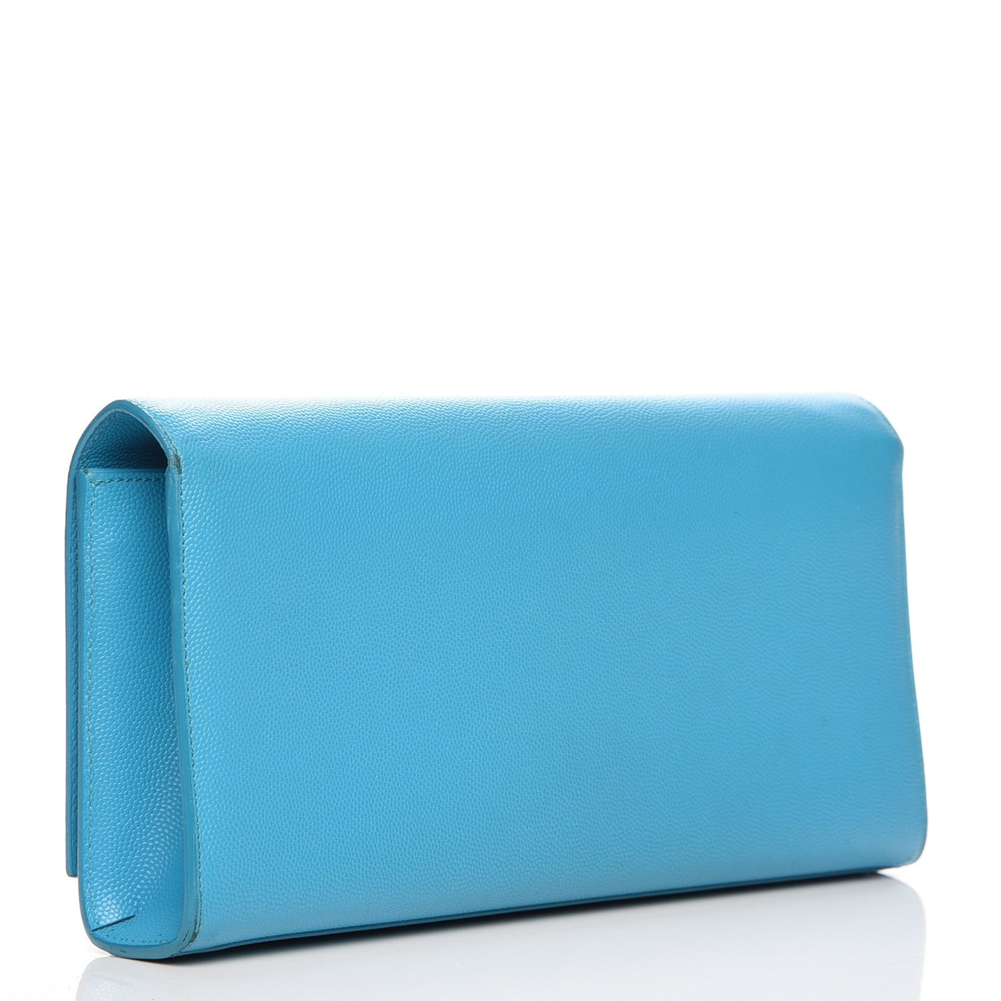 Grain De Poudre Classic Monogram Clutch Turquoise
