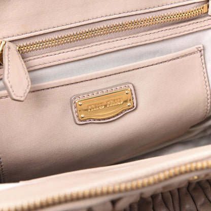 Miu Miu Nappa Matelasse Top Handle Bag Cammeo 9 of 10