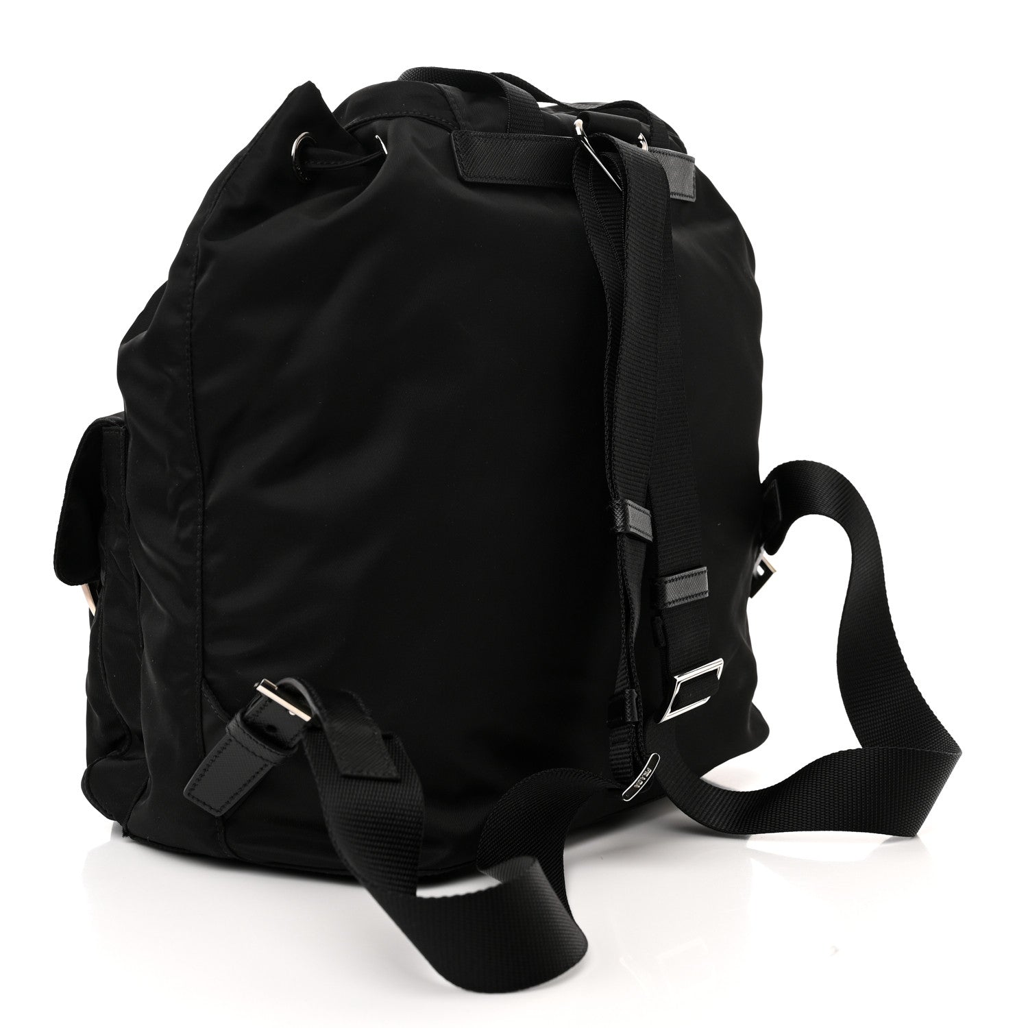 Prada Tessuto Nylon Saffiano Medium Backpack Black 3 of 9