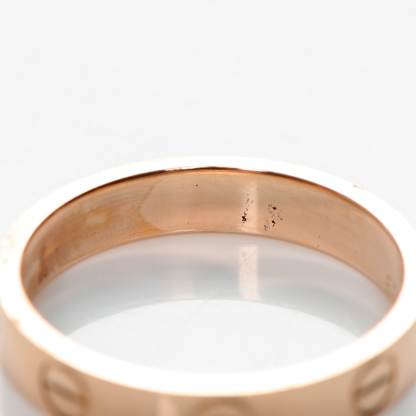 18K Pink Gold 3.5mm LOVE Wedding Band Ring 51 5.75