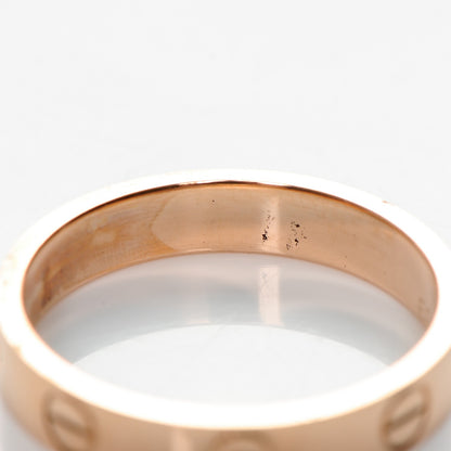 Cartier 18K Pink Gold 3.5mm LOVE Wedding Band Ring 51 5.75 5 of 6