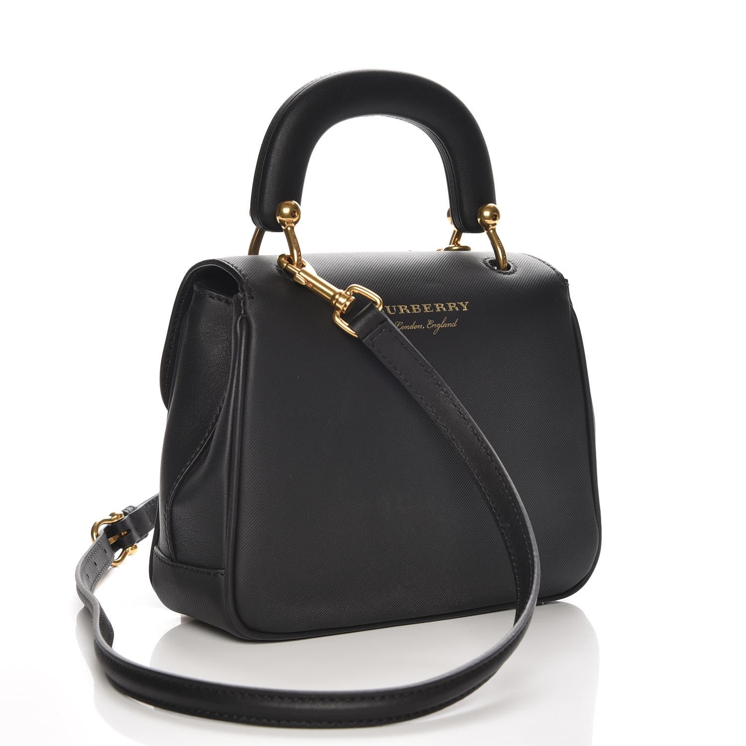 Burberry Trench Calfskin Small DK88 Top Handle Bag Black 4 of 8