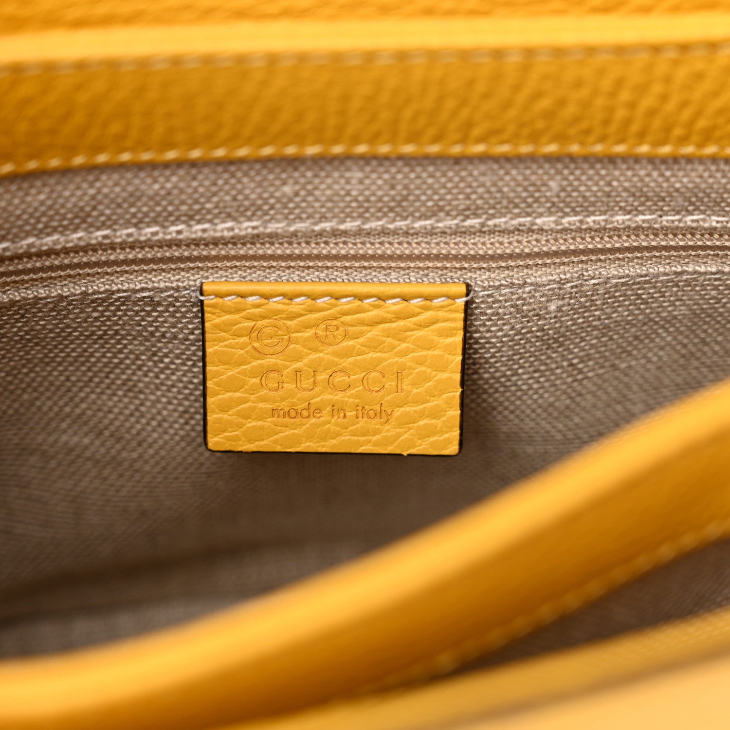 Gucci Dollar Calfskin Interlocking G Crossbody Bag New Buttercup 6 of 12