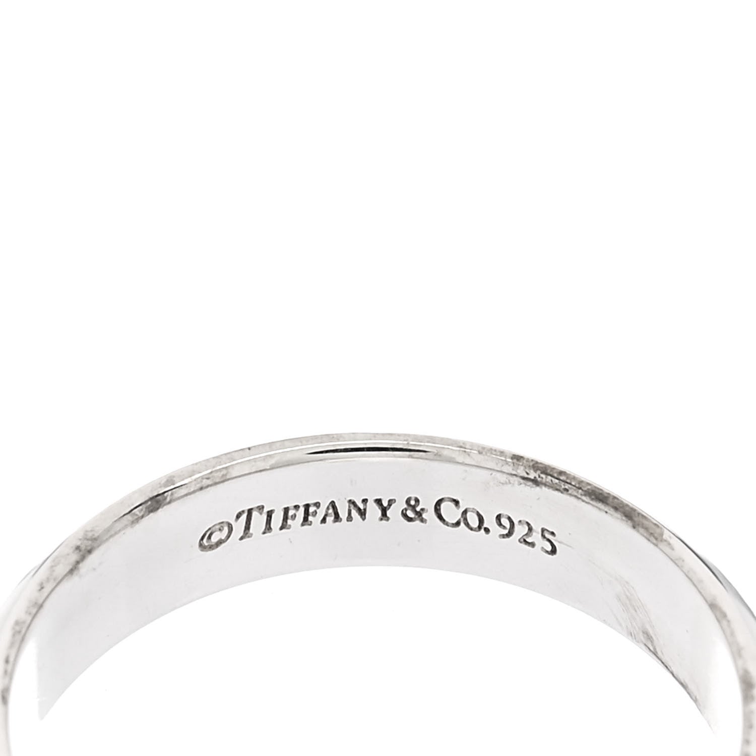 Tiffany Sterling Silver 1837 Lock Charm Ring 47 4 4 of 5