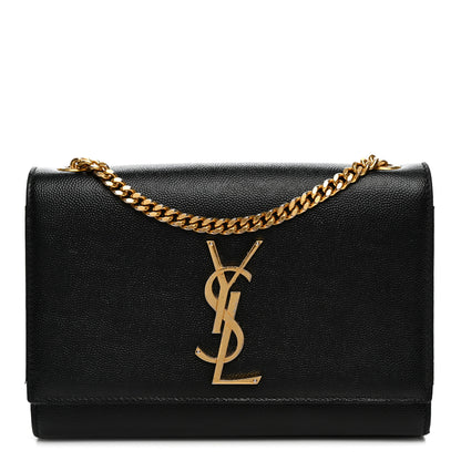 Saint Laurent Grain De Poudre Small Monogram Kate Satchel Black 1 of 10