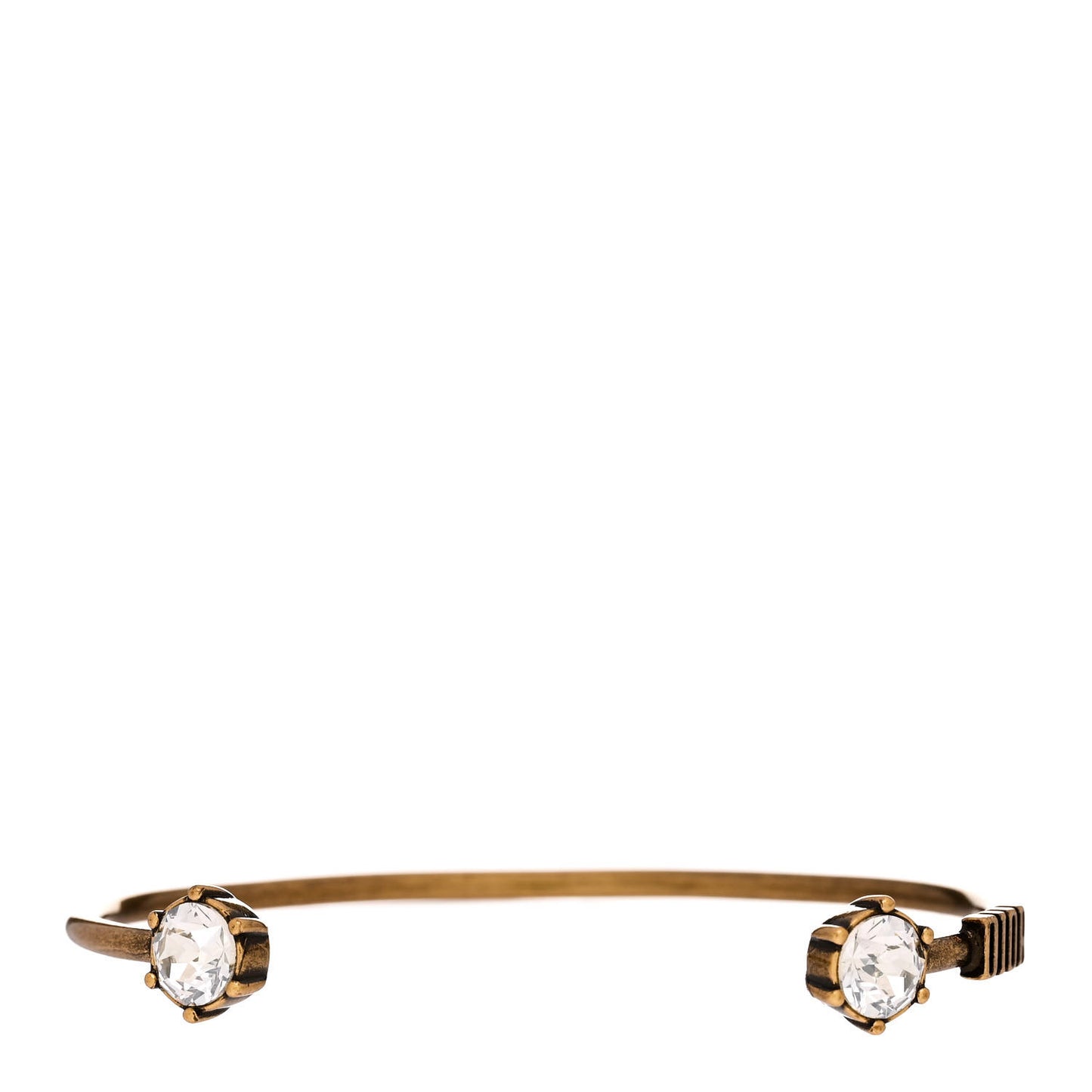 Metal Crystal Dio(r)evolution Bracelet Cuff Gold