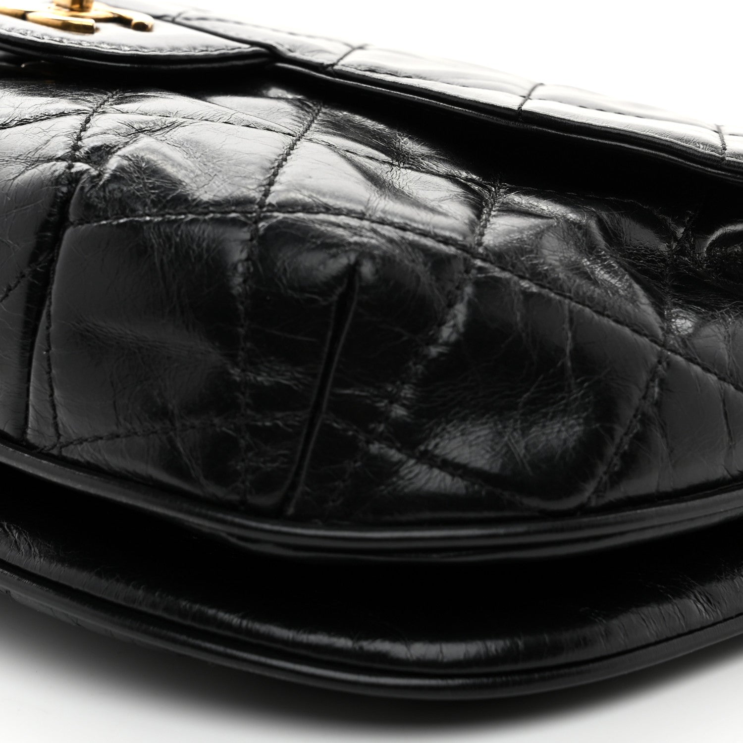 Chanel Glazed Calfskin Quilted Medium Bubble CC Flap Black 10 of 10