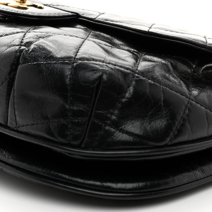 Chanel Glazed Calfskin Quilted Medium Bubble CC Flap Black 10 of 10