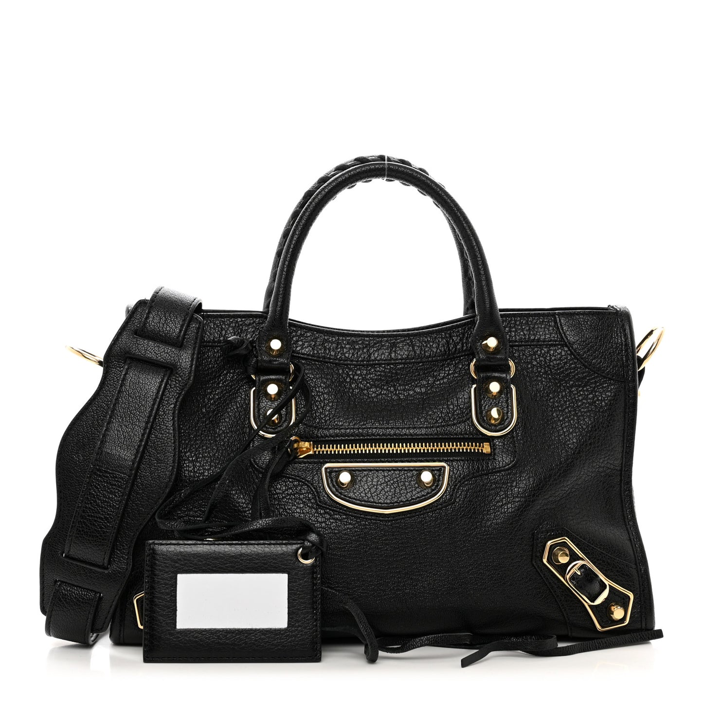 Chevre Gold Metallic Edge Hardware S City Black