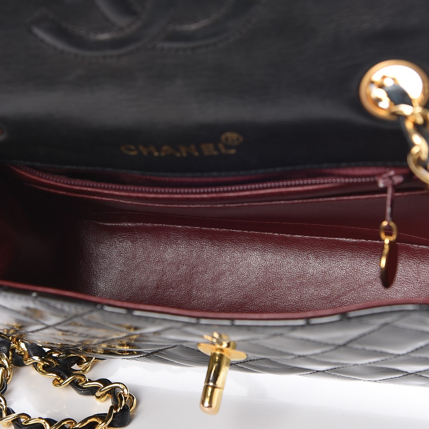 Chanel Patent Calfskin Quilted Mini Square Flap Black 5 of 12