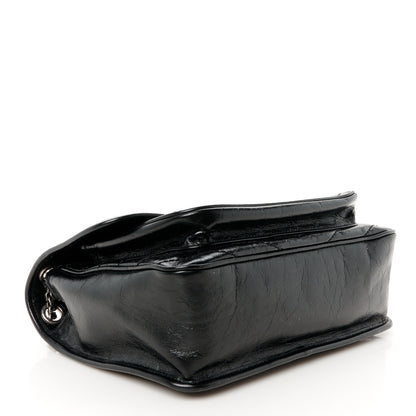 Saint Laurent Crinkled Calfskin Matelasse Monogram Medium Niki Chain Satchel Black 4 of 11