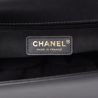 Chanel Calfskin Chevron Quilted New Medium Boy Flap Black 6 of 12