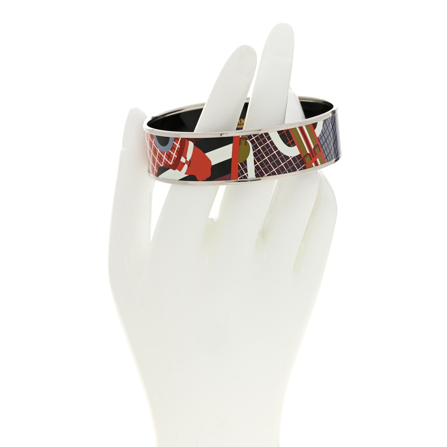 Hermes Enamel Printed Wide Pour Sortir Bracelet 70 2 of 5