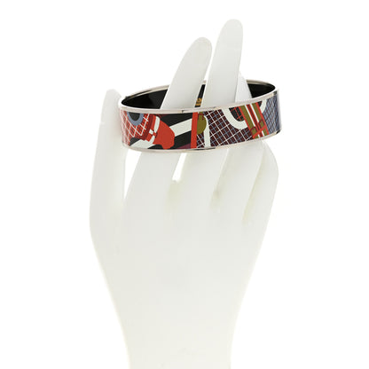 Hermes Enamel Printed Wide Pour Sortir Bracelet 70 2 of 5