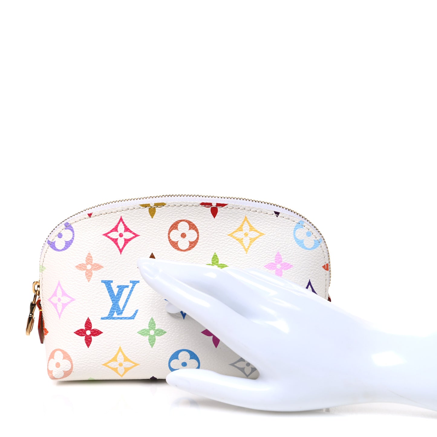 LV x TM Monogram Multicolor Cosmetic Pouch PM White