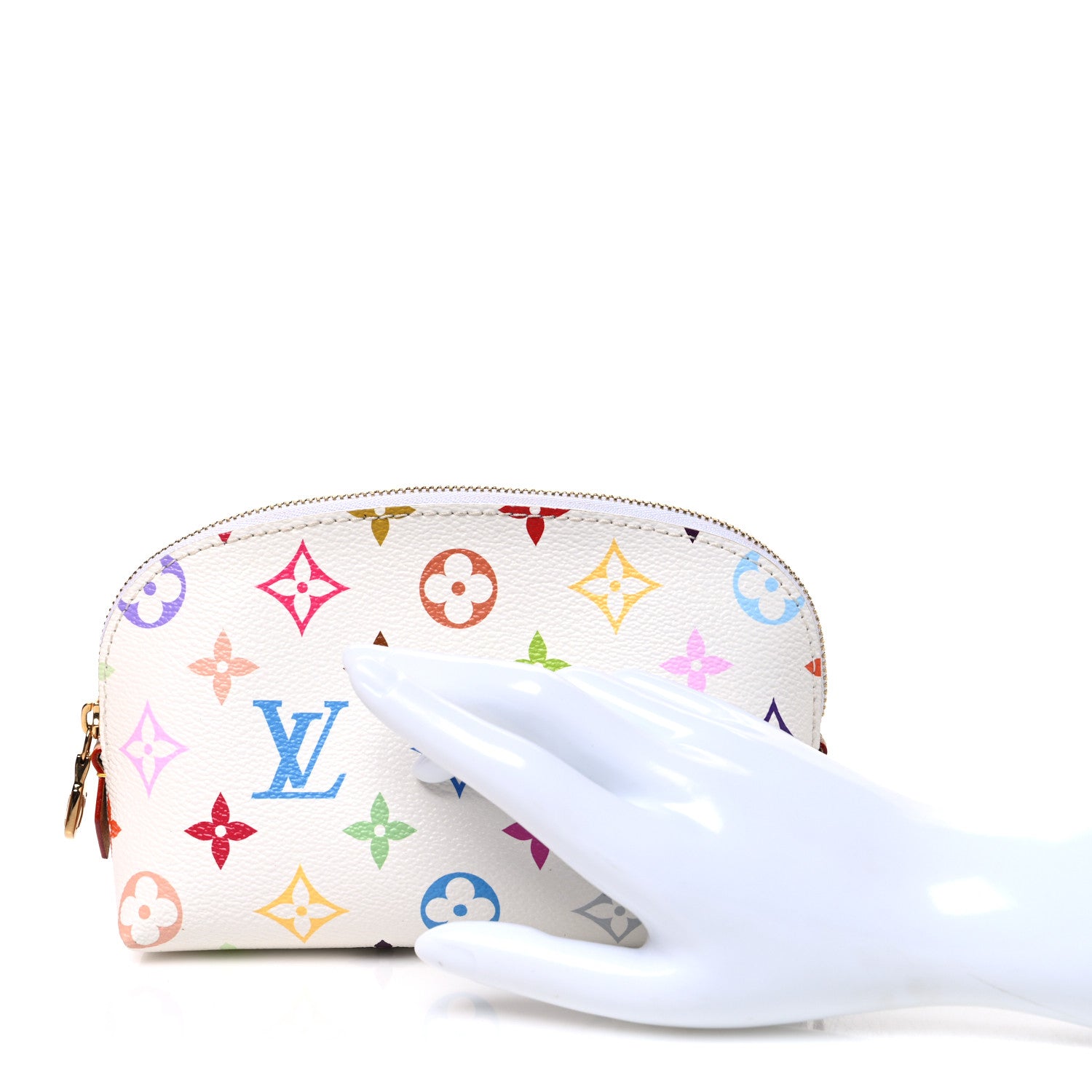 Louis Vuitton LV x TM Monogram Multicolor Cosmetic Pouch PM White 2 of 7
