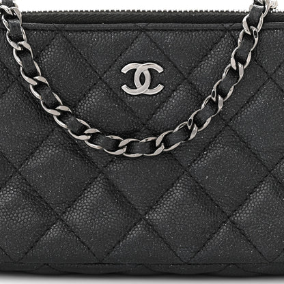 Chanel Iridescent Caviar Quilted Small Clutch With Chain Black 11 of 15