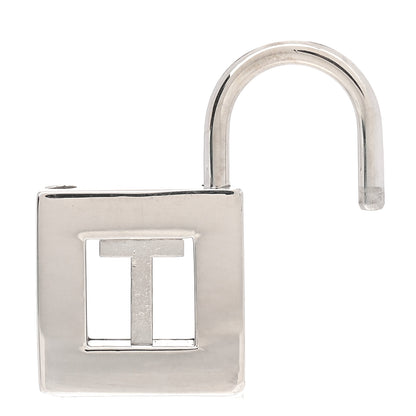 Tiffany Sterling Silver Letter T Lock Charm Pendant 4 of 6