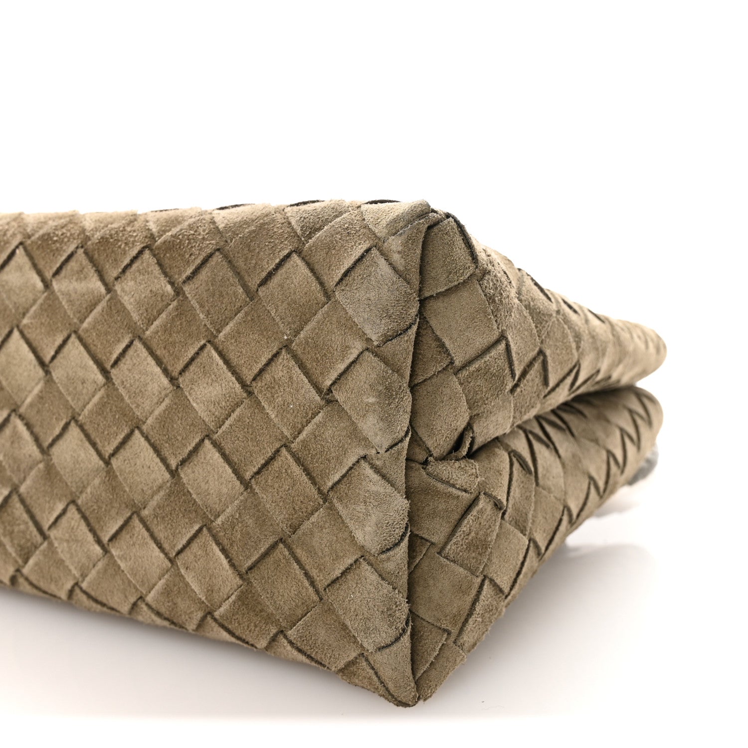 Bottega Veneta Suede Intrecciato Small Andiamo Shoulder Bag