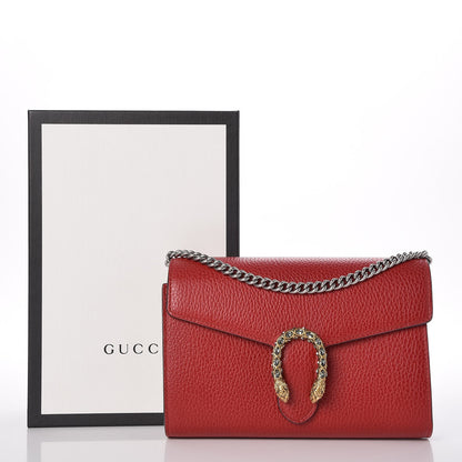 Gucci Calfskin Mini Dionysus Chain Wallet Hibiscus Red 9 of 9