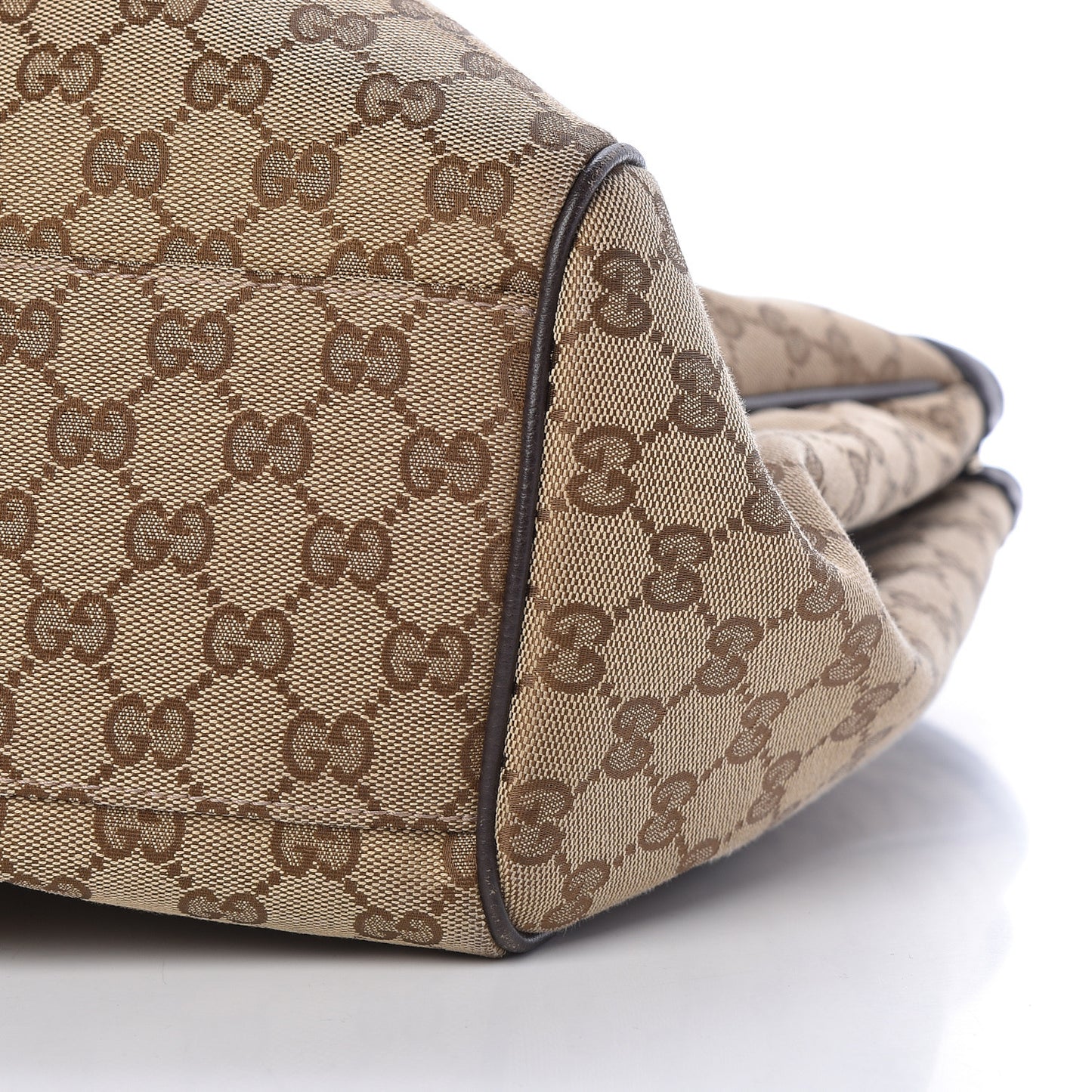 Monogram Dollar Calfskin Large Sukey Tote Beige Ebony Testa di Moro