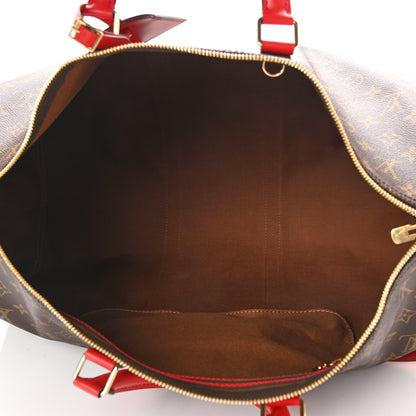 Louis Vuitton Calfskin Monogram Keepall Bandouliere 50 Coquelicot 5 of 8