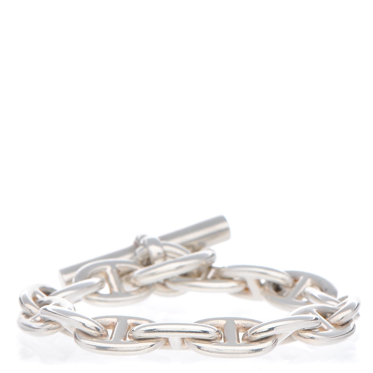 Hermes Sterling Silver Small Chaine D'Ancre Bracelet 18 1 of 4
