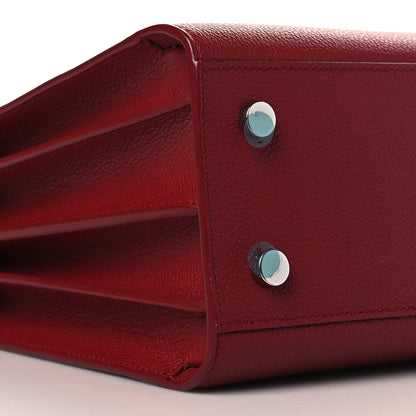 Saint Laurent Grained Calfskin Topstich Baby Sac De Jour Red 9 of 12