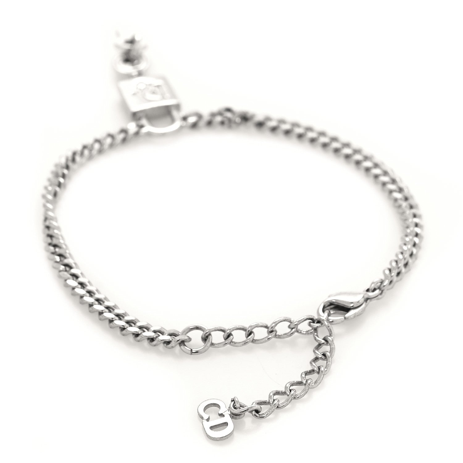 Christian Dior Metal Lock and Key Bracelet Silver 3 of 4