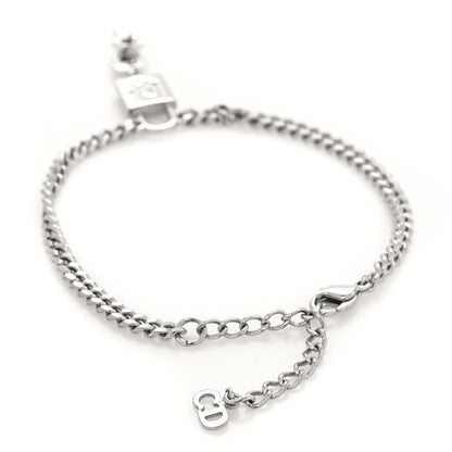 Christian Dior Metal Lock and Key Bracelet Silver 3 of 4