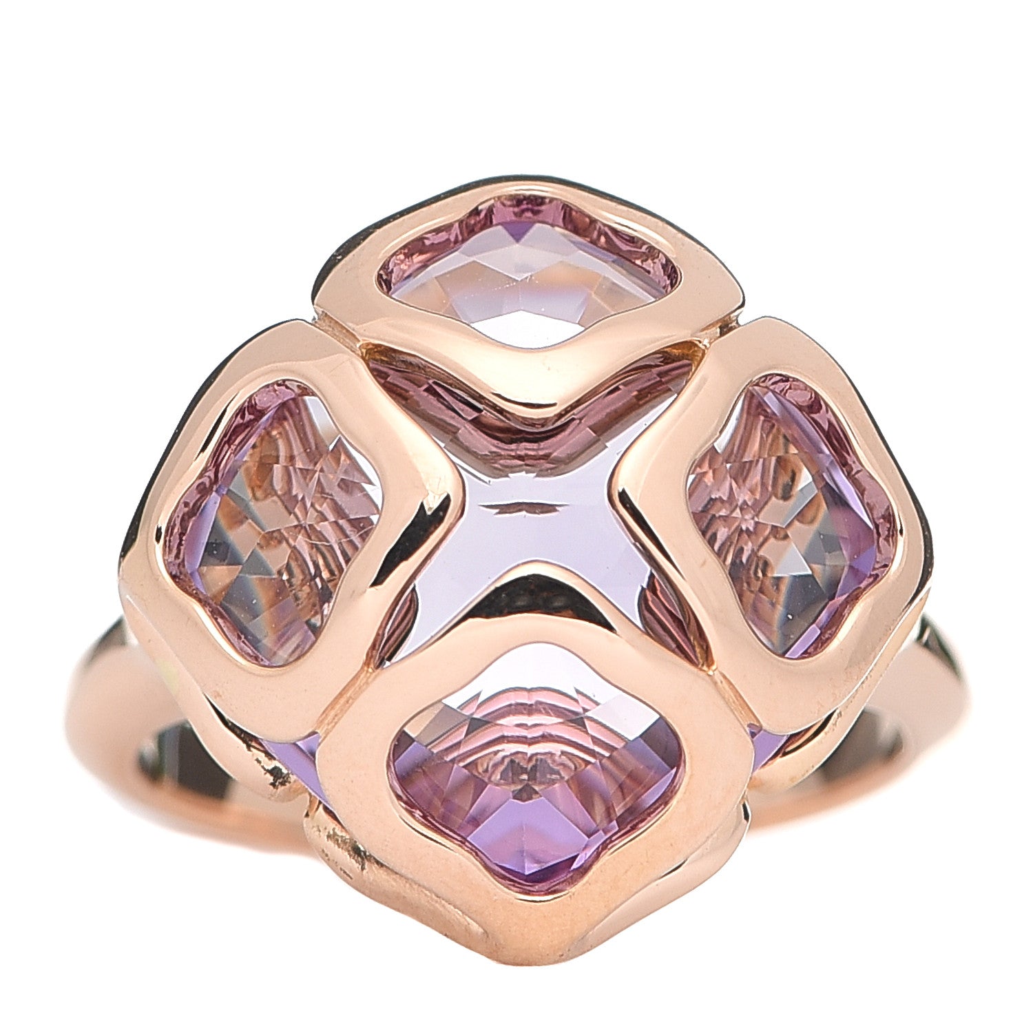 Chopard 18K Rose Gold Amethyst Imperiale Cocktail Ring 49 5 1 of 5
