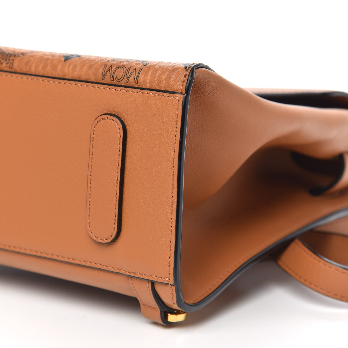 Calfskin Essential Visetos Small Backpack Cognac